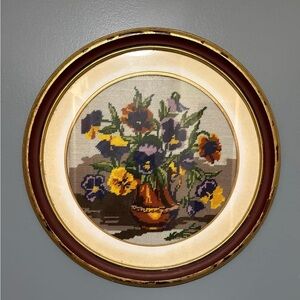 Framed Cross stitch picture